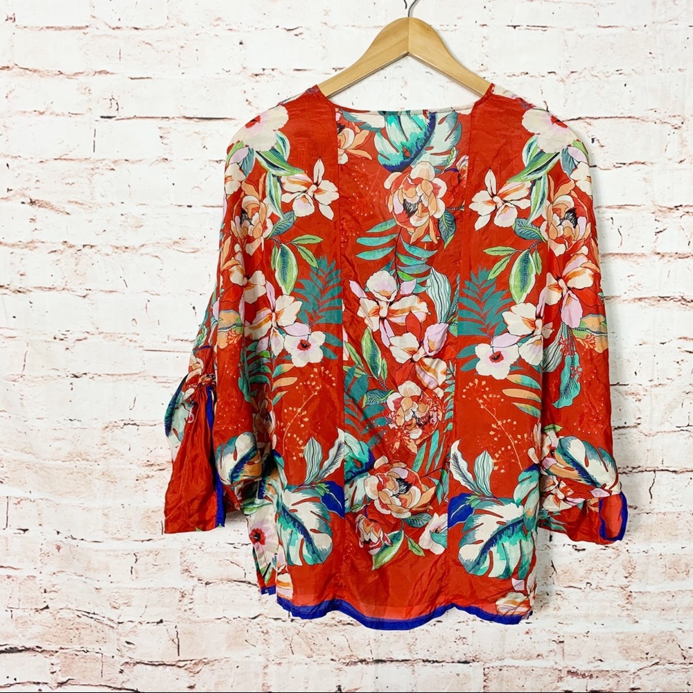 Johnny Was Evy Silk Floral Blouse - Picture 10 of 13